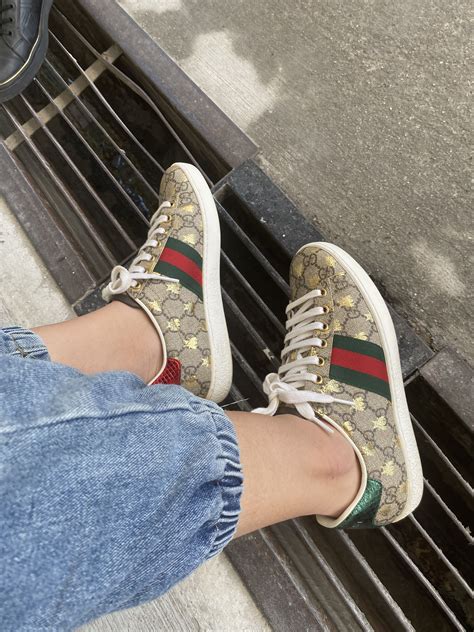 women wear gucci ace sneaker|original Gucci bee sneakers.